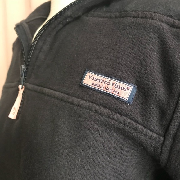 Vineyard Vines Blue Pullover 3/4 Pink Zipper Sz M - Picture 6 of 7